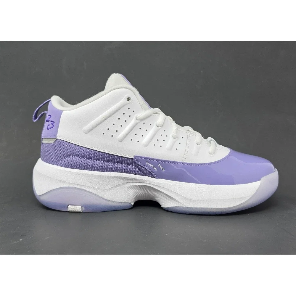 Jordan Max Aura 7 GS White Court Purple Sneakers HQ2089-115 Kid's 7Y